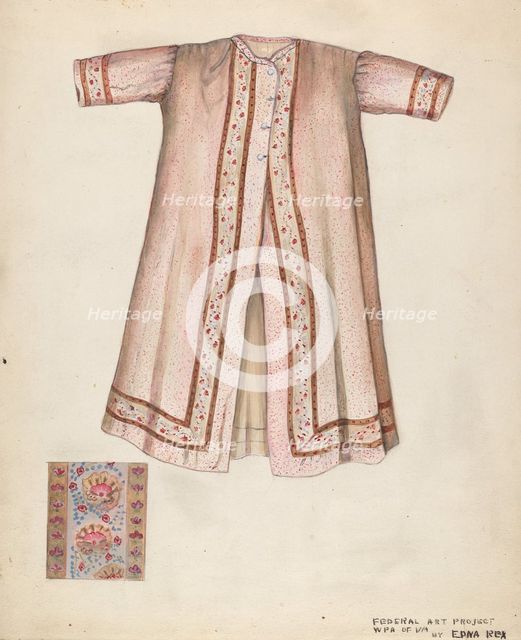 Boy's Dressing Gown, c. 1937. Creator: Edna C. Rex.
