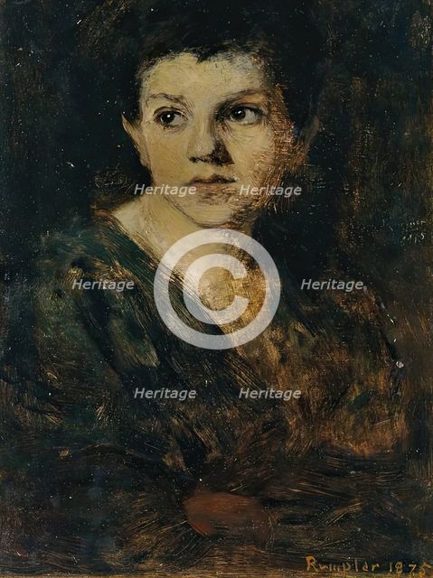 Boy's head, 1875. Creator: Franz Rumpler.