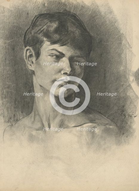 Boy's head, 1895. Creator: Július Éder.