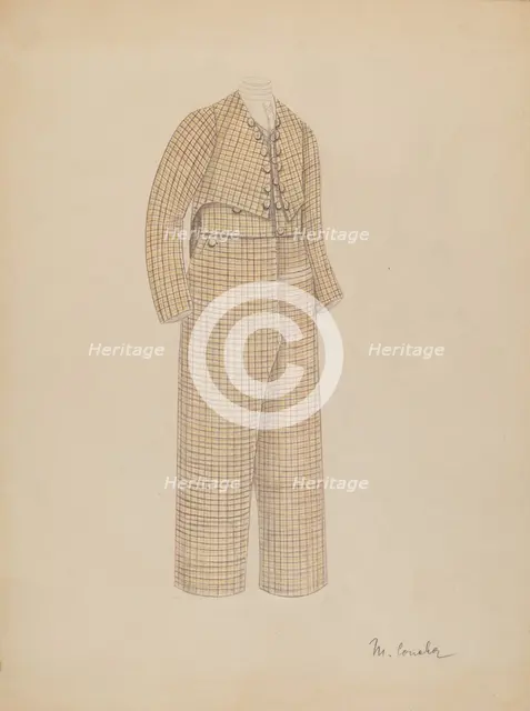 Boy's Suit, 1935/1942. Creator: Margaret Concha.