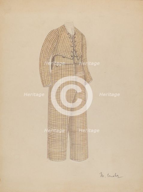 Boy's Suit, 1935/1942. Creator: Margaret Concha.