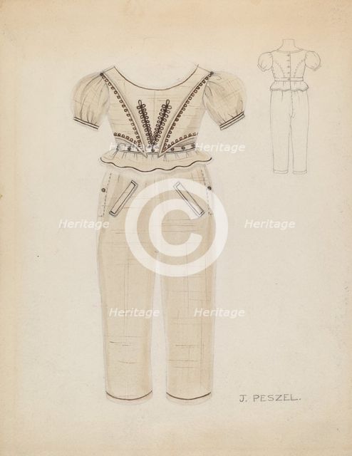Boy's Suit, c. 1936. Creator: Jean Peszel.