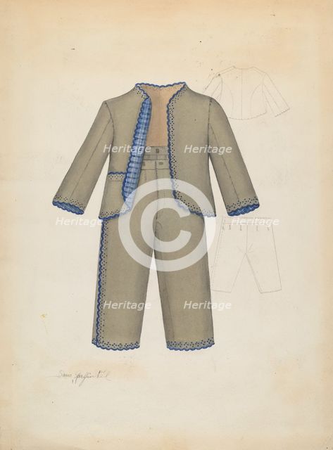 Boy's Suit, c. 1937. Creator: Sara Garfinkel.