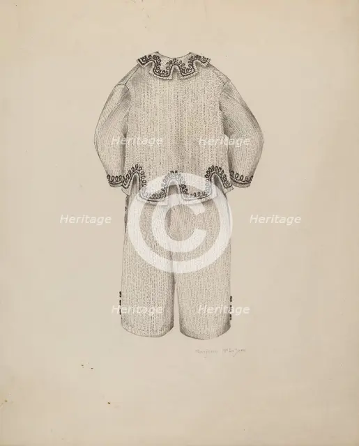 Boy's Suit, c. 1938. Creator: Marjorie McIntyre.