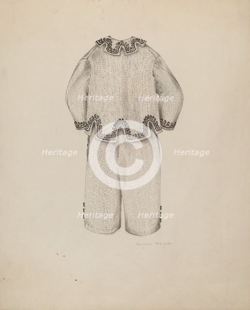 Boy's Suit, c. 1938. Creator: Marjorie McIntyre.