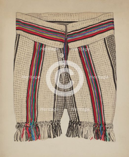 Boy's Pants, c. 1937. Creator: Florence Huston.