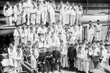 Boy sailors on the USS Newport, between c1910 and c1915. Creator: Bain News Service