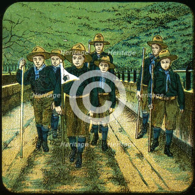 Boy scouts, 20th century. Artist: Unknown