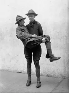 Boy Scouts Training Demonstration, 1912. Creator: Harris & Ewing