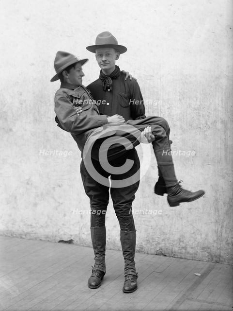 Boy Scouts Training Demonstration, 1912. Creator: Harris & Ewing.