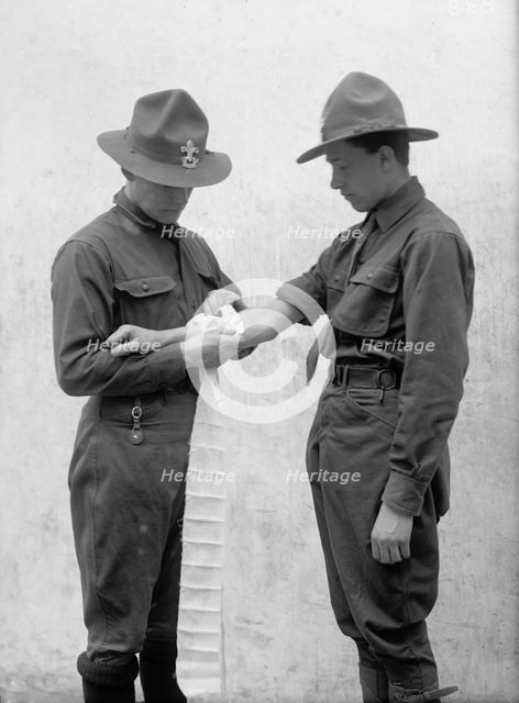 Boy Scouts Training Demonstration, 1912. Creator: Harris & Ewing.