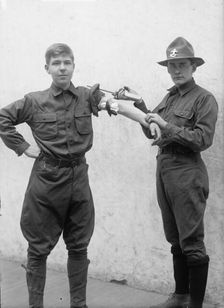 Boy Scouts Training Demonstration, 1912. Creator: Harris & Ewing