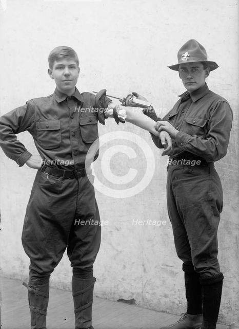 Boy Scouts Training Demonstration, 1912. Creator: Harris & Ewing.