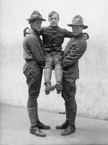 Boy Scouts Training Demonstration, 1912. Creator: Harris & Ewing