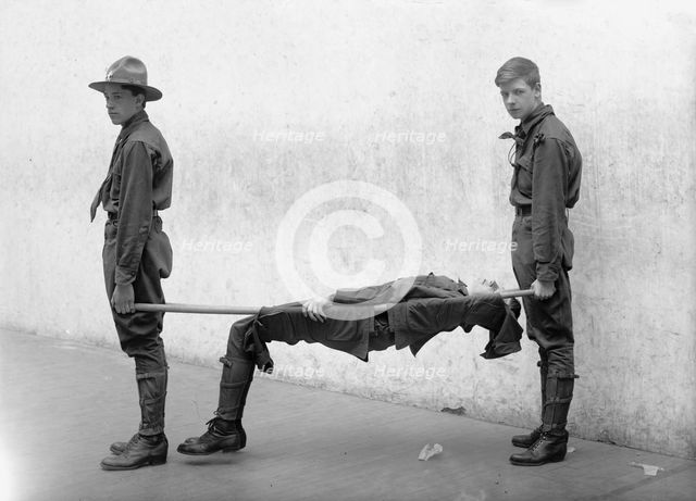 Boy Scouts Training Demonstration, 1912. Creator: Harris & Ewing.