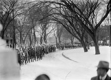 Boy Scouts - Visit of Sir Robert Baden-Powell To DC Reviewing Parade from White House Portico, 1911. Creator: Harris & Ewing