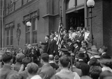 Boy Scouts, at Department of Agriculture, 1917. Creator: Harris & Ewing