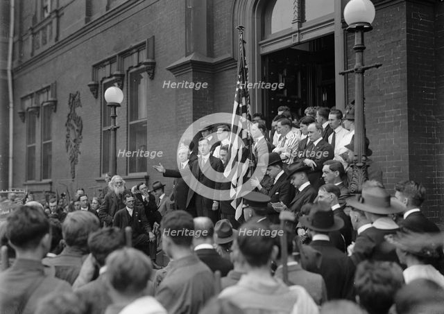Boy Scouts, at Department of Agriculture, 1917. Creator: Harris & Ewing.