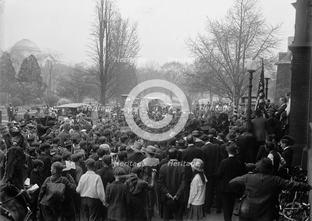 Boy Scouts, at Department of Agriculture, 1917. Creator: Harris & Ewing.