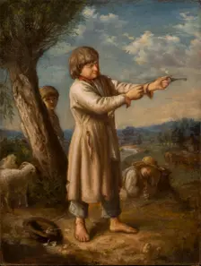 Boy Shooting with a Key, before 1863. Creator: Aleksander Kotsis