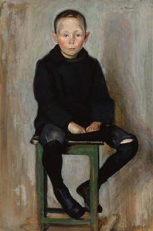Boy Sitting, 1907. Creator: Verner Thome