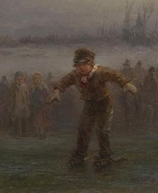Boy Skating, 1860. Creator: George Henry Boughton