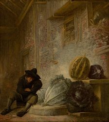 Boy Sleeping in a Barn. Creator: Francois Ryckhals