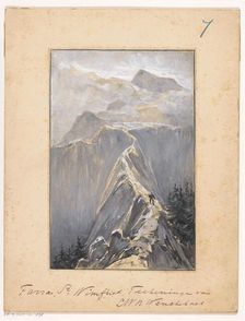 Boy walks on a mountain path, 1894 or earlier. Creator: Willem Wenckebach