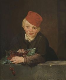Boy with Cherries, c 1858. Creator: Manet, Édouard (1832-1883)