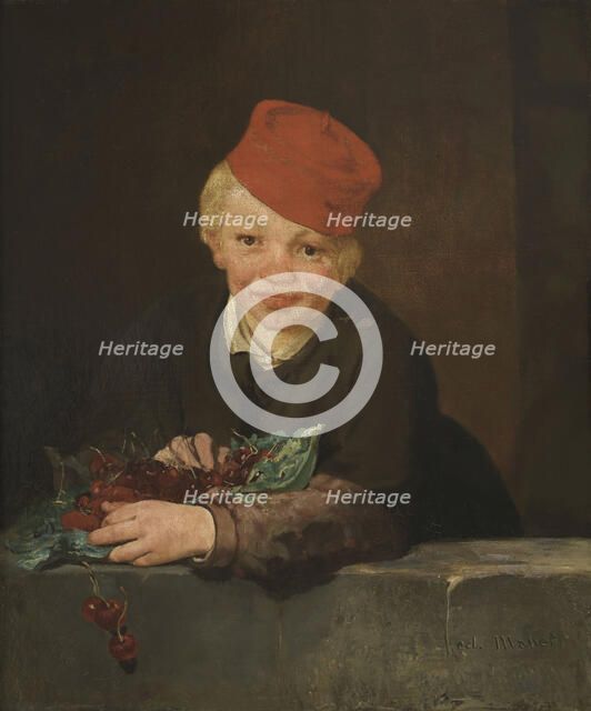 Boy with Cherries, c 1858. Creator: Manet, Édouard (1832-1883).