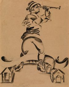 Boy with a Telescope, early 20th century. Creator: Victor Barthe