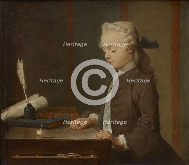 Boy with a Top (A Child with a Teetotum), 1738.
