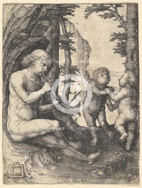 Boy with a Trumpet, ca. 1507. Creator: Lucas van Leyden.