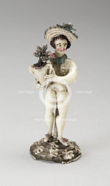 Boy with a Vase, France, Late 18th century. Creator: Verres de Nevers.