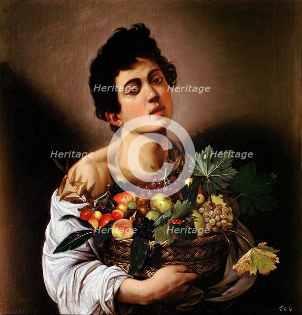 Boy with a Basket of Fruit.