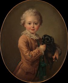 Boy with a Black Spaniel. Creator: Francois Hubert Drouais