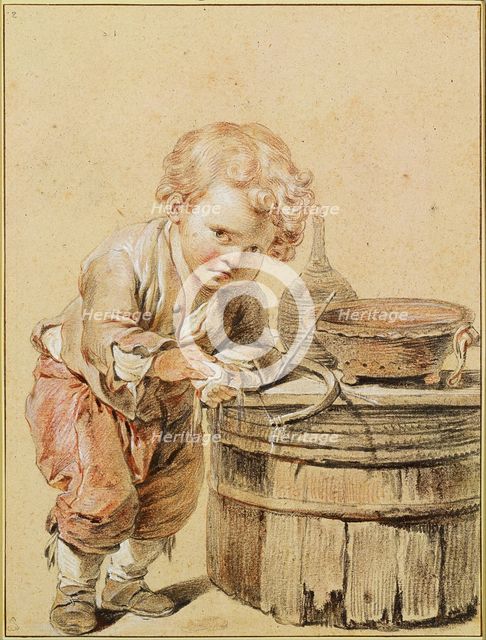 Boy with a Broken Egg, ca 1756. Artist: Greuze, Jean-Baptiste (1725-1805)