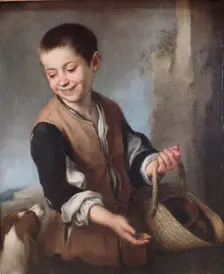 Boy with a dog, 1655. Creator: Bartolomé Esteban Murillo