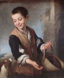 Boy with a dog, 1655. Creator: Bartolomé Esteban Murillo