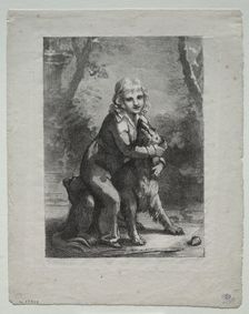 Boy with a Dog, 1822. Creator: Pierre-Paul Prud'hon (French, 1758-1823)