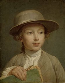 Boy with a Drawing Book, c.1772. Creator: Nicolas Bernard Lepicie