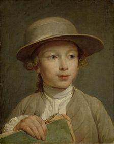 Boy with a Drawing Book, c.1772. Creator: Nicolas Bernard Lepicie