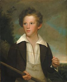 Boy with a Fishing Pole, ca. 1840. Creator: Unknown