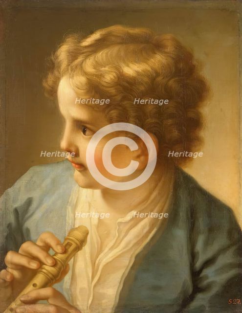 Boy with a Flute, 1720. Creator: Benedetto Luti.