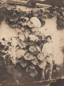 Boy with a Pumpkin Vine, 1854. Creator: Varin Frères