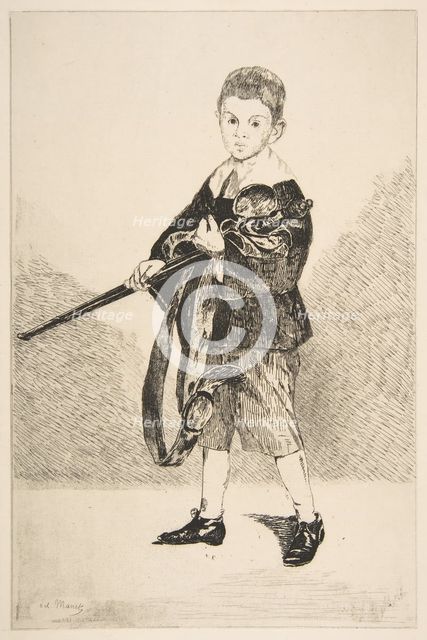 Boy with a Sword, Turned Left, 1862. Creator: Edouard Manet.