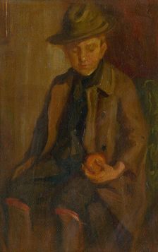 Boy with an Apple, around 1900. Creator: Ludovit Pitthordt