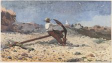 Boy with Anchor, 1873. Creator: Winslow Homer (American, 1836-1910)