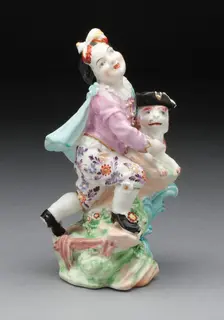 Boy with Dog, Chelsea, c. 1760. Creator: Chelsea Porcelain Manufactory