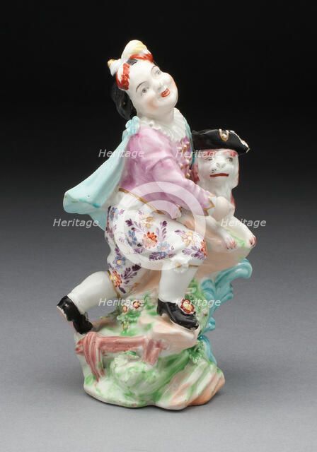 Boy with Dog, Chelsea, c. 1760. Creator: Chelsea Porcelain Manufactory.